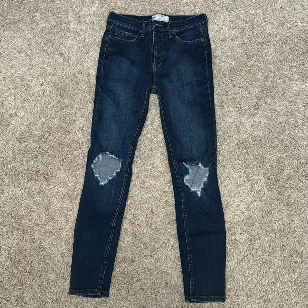 Free People Skinny Jeans Ankle Length Size 27